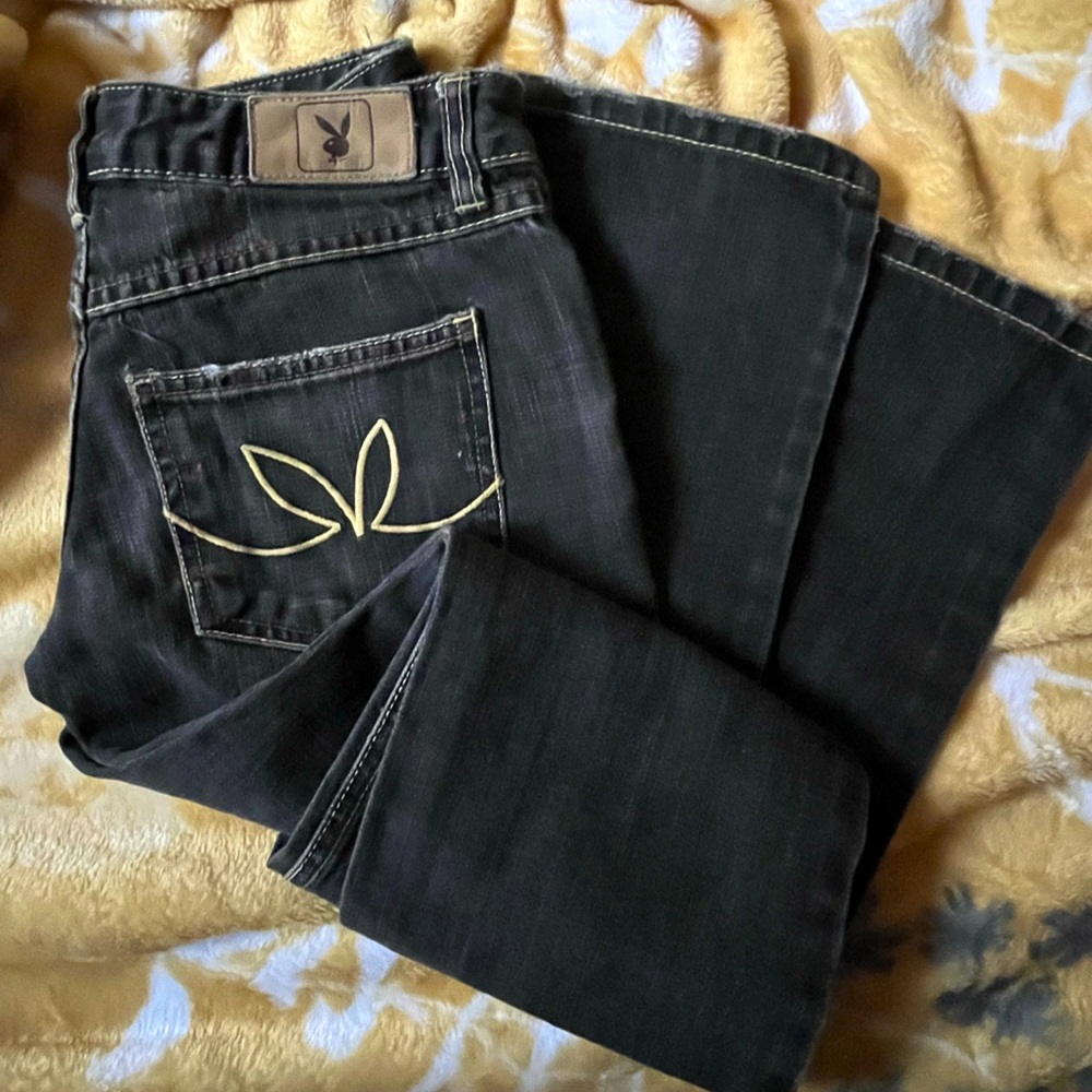 Playboy Bunny Low Rise Dark Wash Jeans